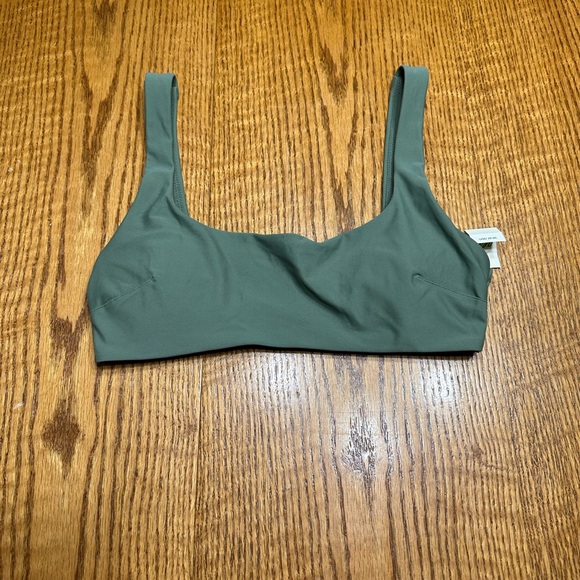 Aerie Swim Top Green Scoop Neck Wide Straps New - Picture 4 of 6